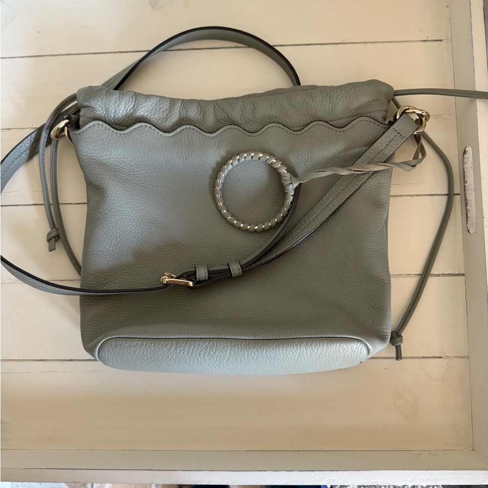 Vince Camuto Sage Green Crossbody Bag with Modern Design